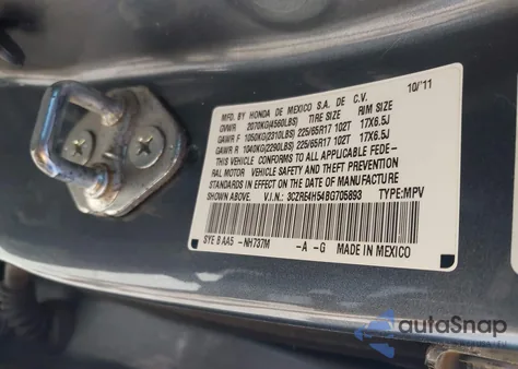 2011 Honda Cr-V Ex from USA, damaged, VIN 3CZRE4H54BG705893